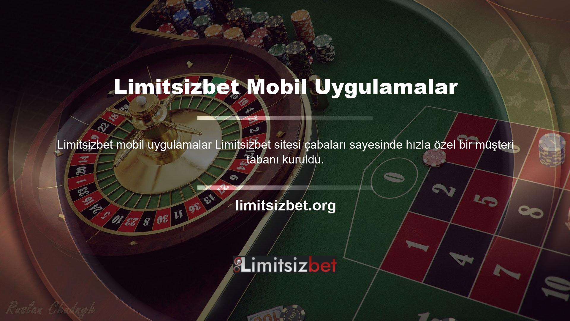 Limitsizbet üyemizin incelemeleri, hem mobil hem de masaüstü cihazlarda kullanıcı dostu bir arayüze sahip olduklarını ve bunları gezmek için hem eğlenceli hem de zahmetsiz hale getirdiğini ortaya koydu